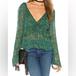 Free People Bell Sleeve Blouse